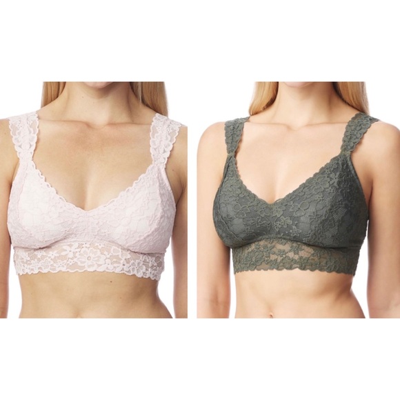 sz: S No Boundaries Women’s Light Pink & Green Lace Convertible Bralette Bundle - Picture 1 of 8